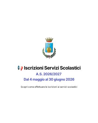  Iscrizioni online ai servizi scolastici comunali