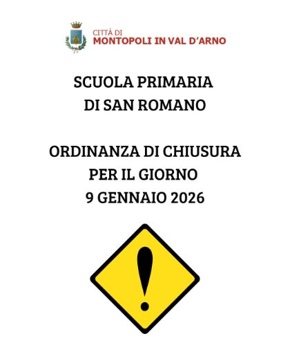 Chiusura scuola primaria di San Romano 9 gennaio