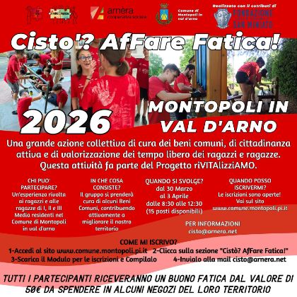 Cistò!? Affare Fatica! 2026: al via le iscrizioni per la cura dei beni comuni