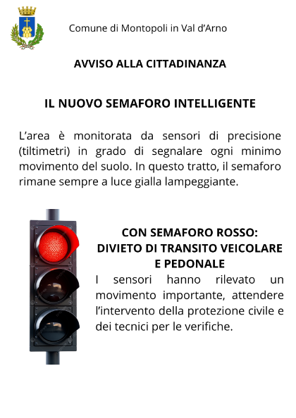 Semaforo in via Malvecchiaia