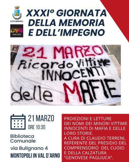  XXXI° Giornata della Memoria e dell’Impegno