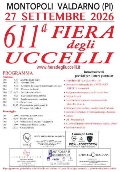 Fiera degli uccelli, edizione numero 611