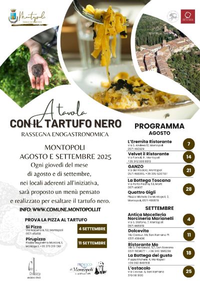 locandina bozza a tavola con il tartufo nero