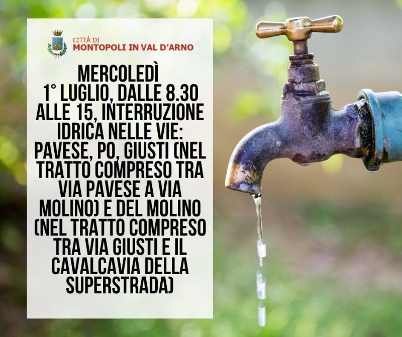 INTERRUZIONE IDRICA