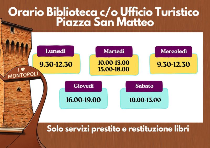 orari servizi biblioteca