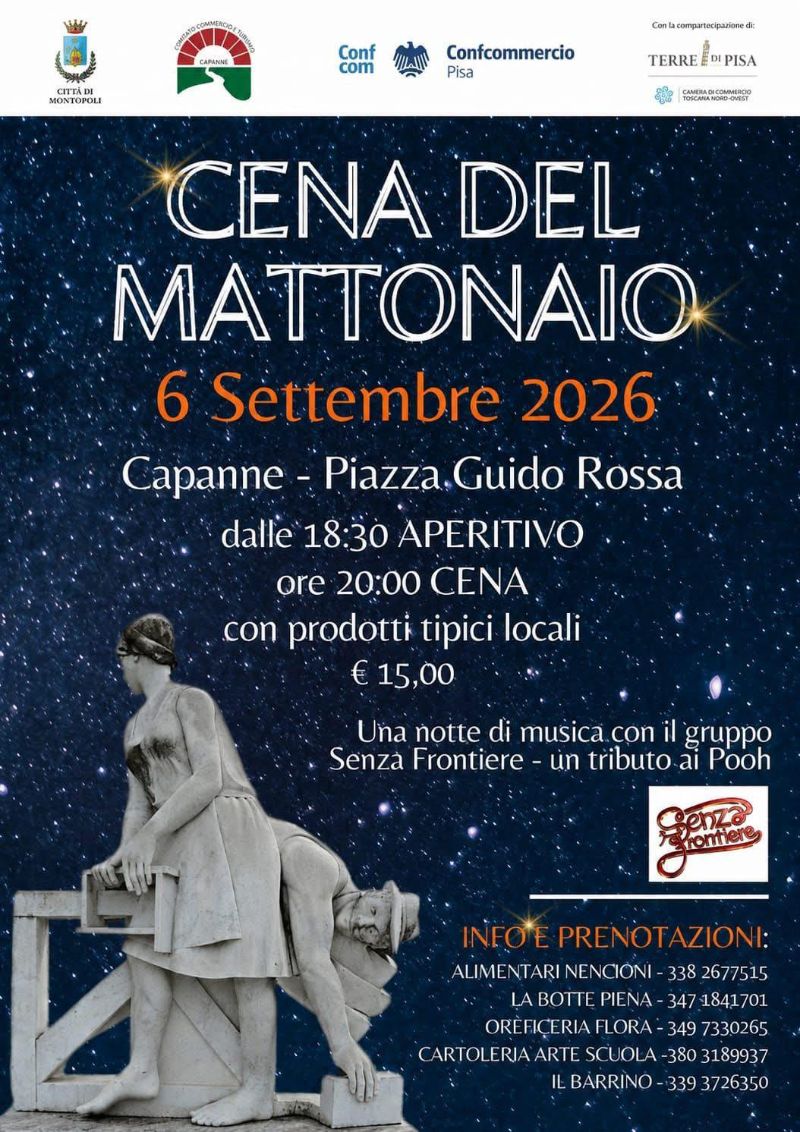cena mattonaio 2026